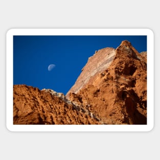 Moonrise over Mars Sticker